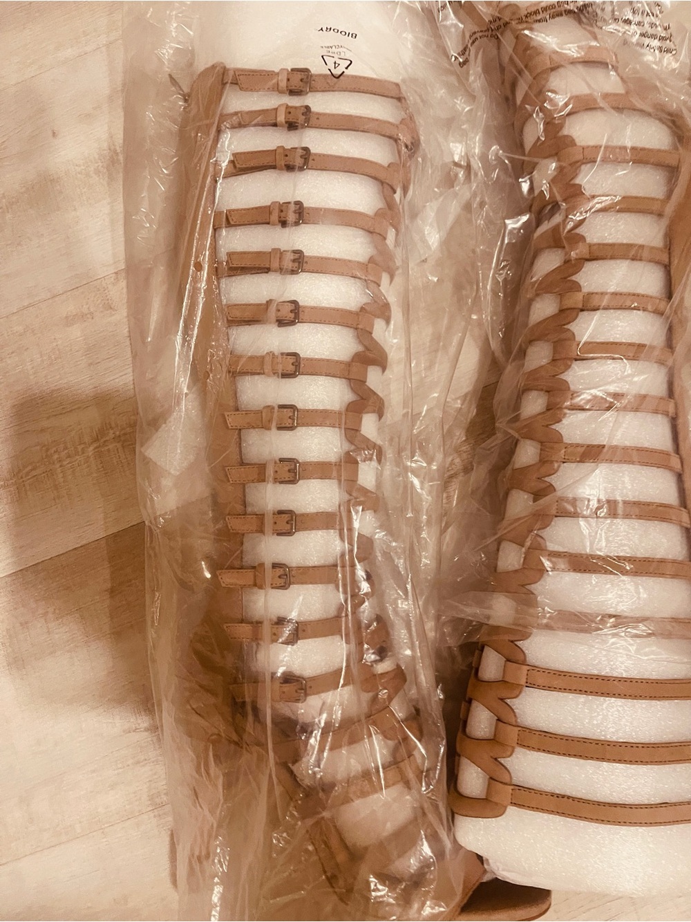 Vince Camuto Tan Over-the-Knee Strappy Boots - Picture 9 of 10